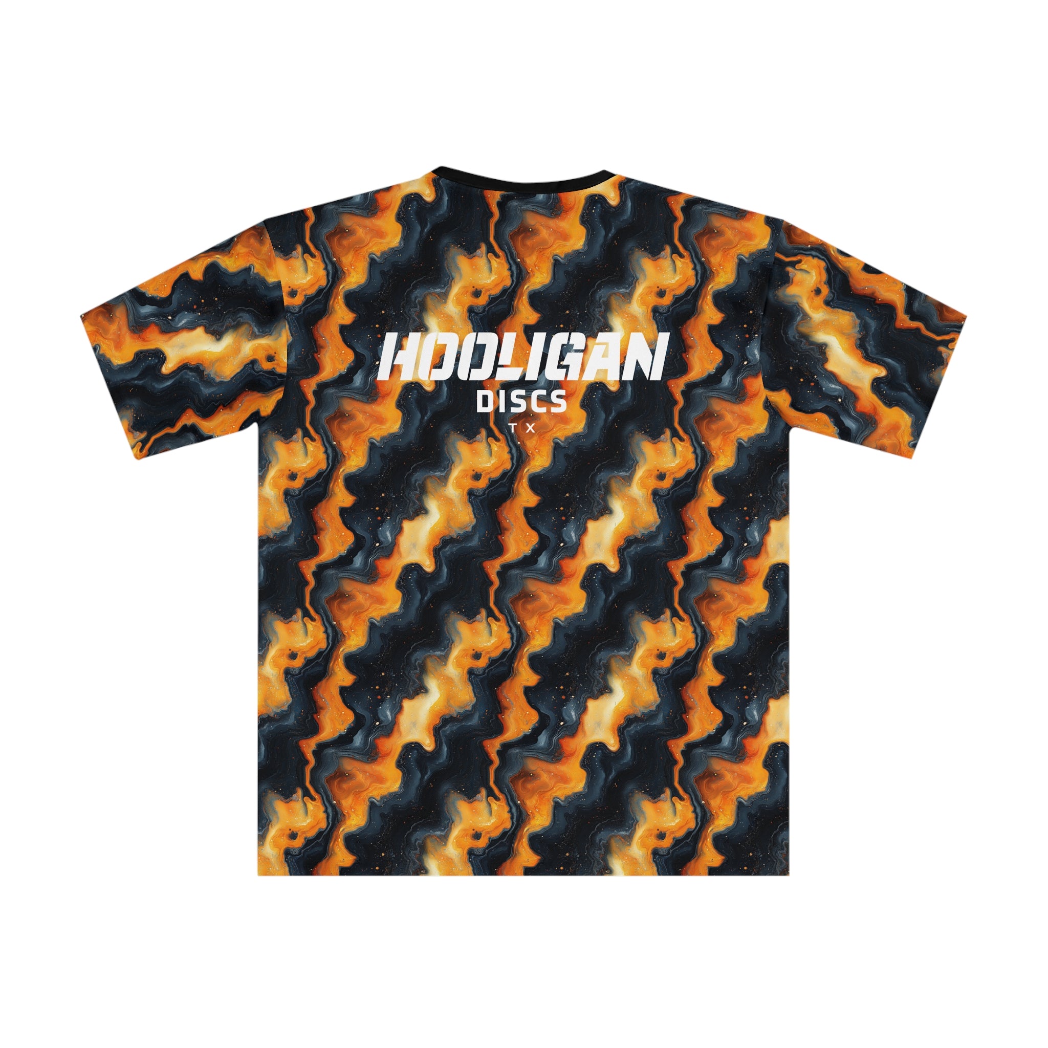 Men's Loose T-Shirt - Stylish Abstract Flame Design